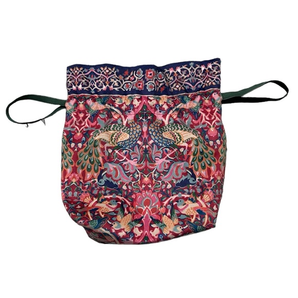 WILLIAM MORRIS AT HOME PEACOCK & BIRD VELVET POUCH - Picture 3 of 10